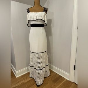 ABS by Allen Schwartz Sheer Panel Dress Sz 6